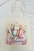 Bookish Canvas Tote Bag – Love Letters & Literature