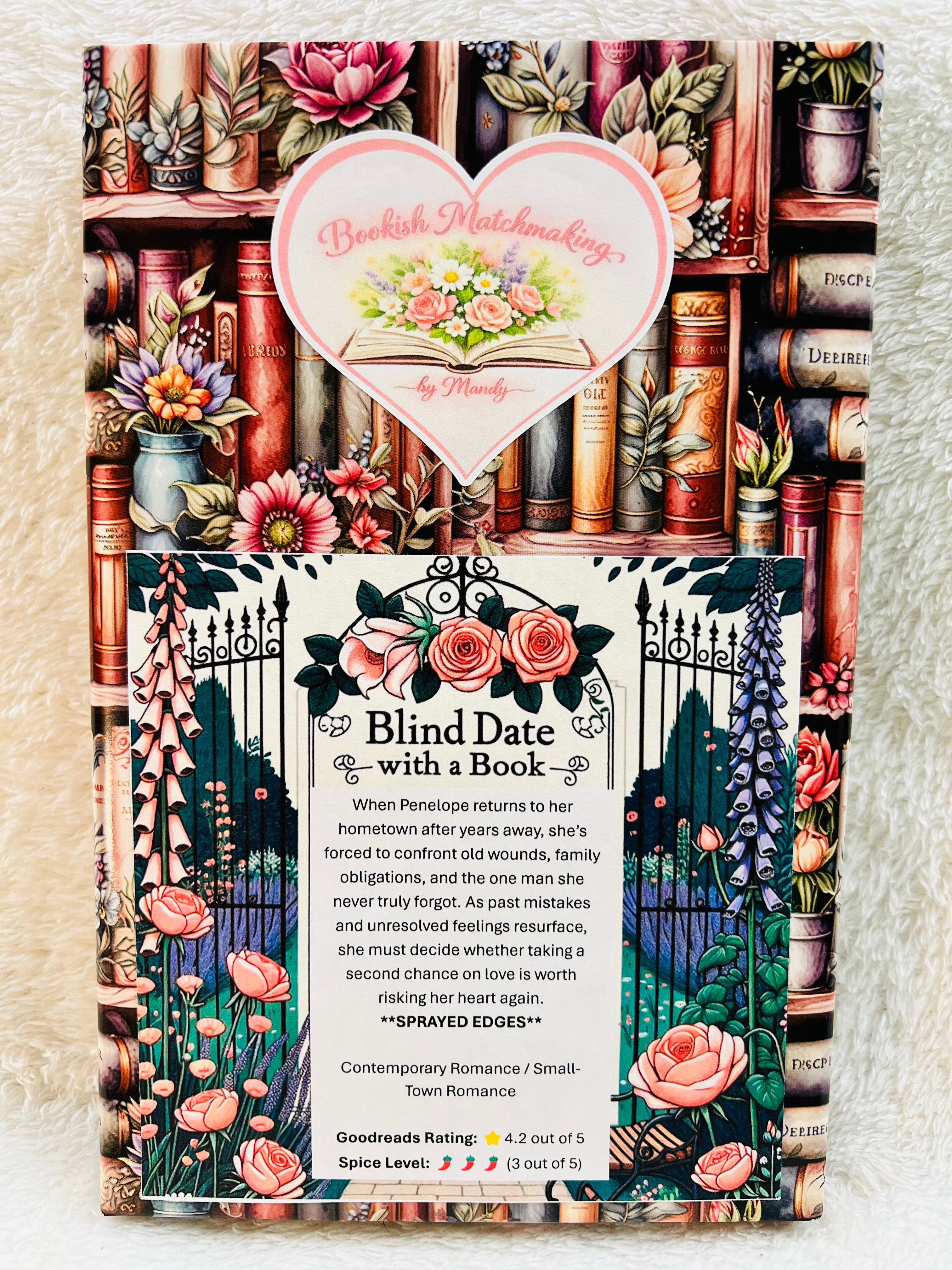 Contemporary Romance / Small-Town Romance - Sprayed Edges Blind Date with a Book 339