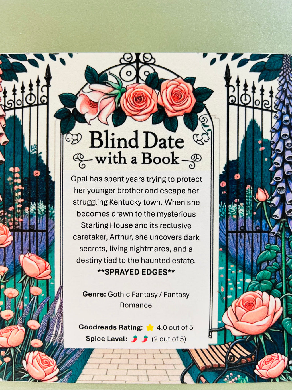 Gothic Fantasy / Fantasy Romance - Sprayed Edges Blind Date with a Book 347