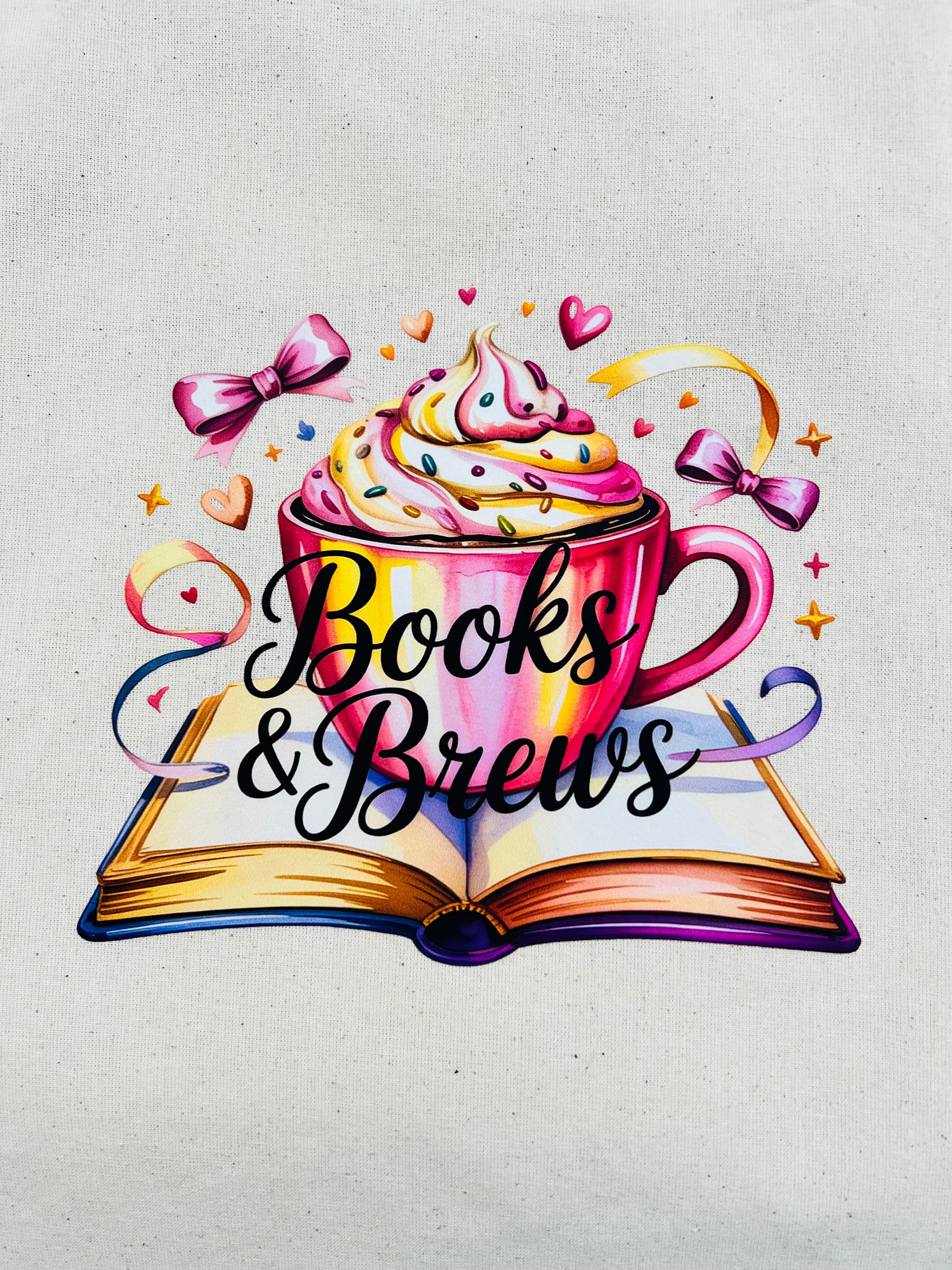 Bookish Canvas Tote Bag – Books & Brews
