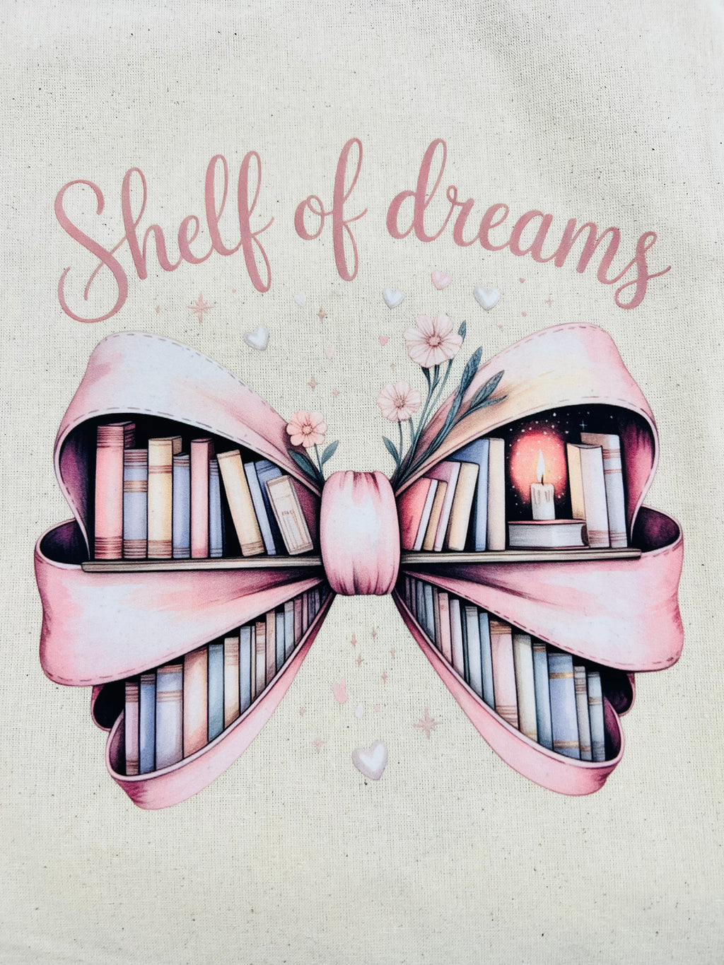 Bookish Canvas Tote Bag – Shelf of Dreams