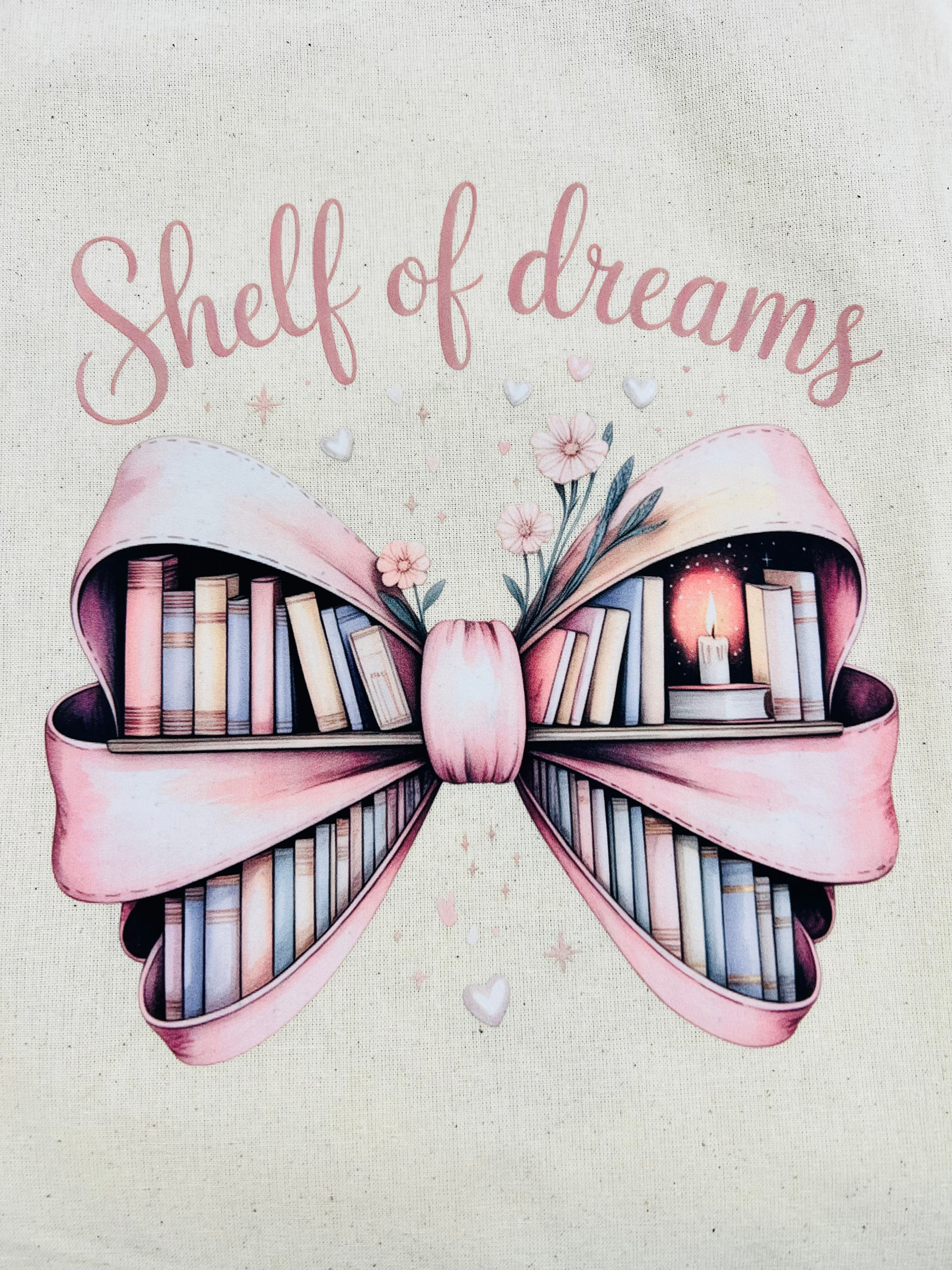 Bookish Canvas Tote Bag – Shelf of Dreams