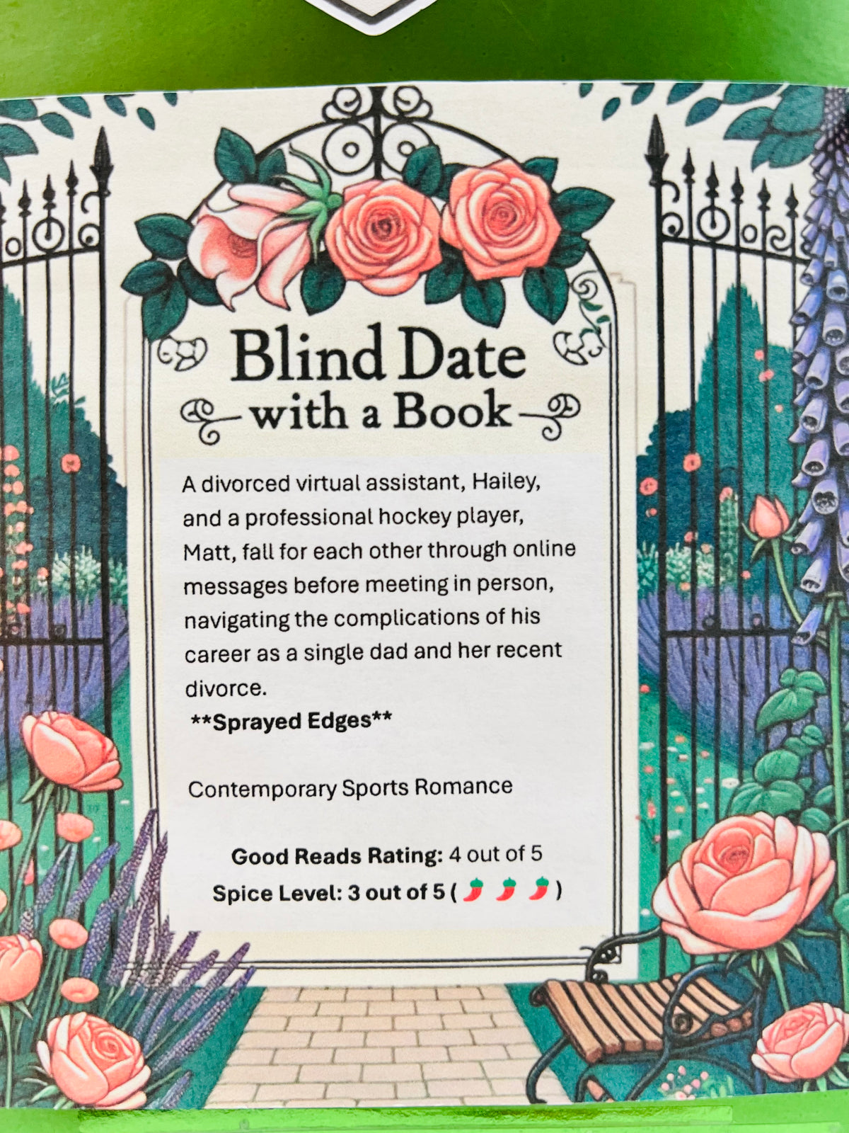 Contemporary Sports Romance - Sprayed Edges Blind date with a Book 127