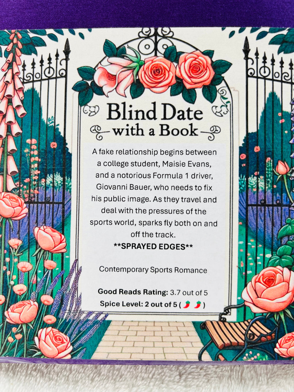 Contemporary Sports/Racing Romance - Sprayed Edges Blind Date with a Book 142